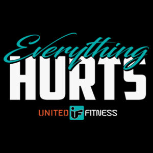 UNITED FITNESS - EVERYTHING HURTS - WOMEN'S CROPPED HOODIE - $RHNMXP$ Design